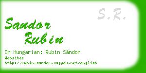 sandor rubin business card