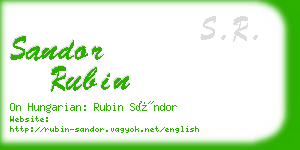 sandor rubin business card